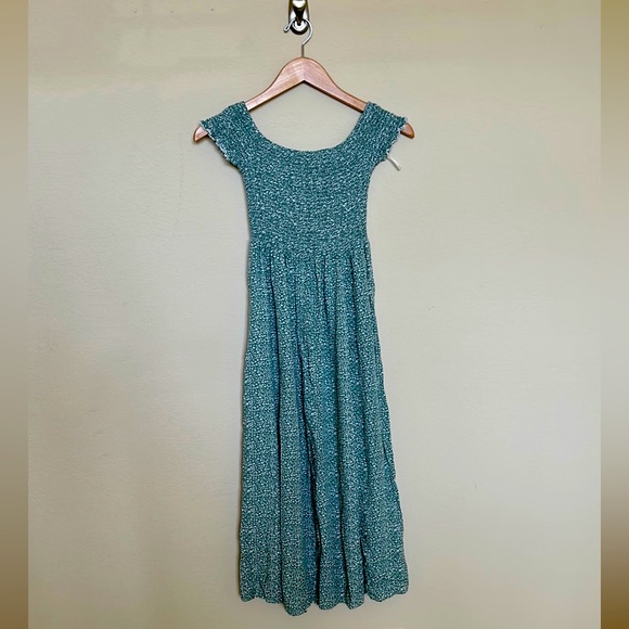 Green Floral Print Dress - Picture 1 of 5